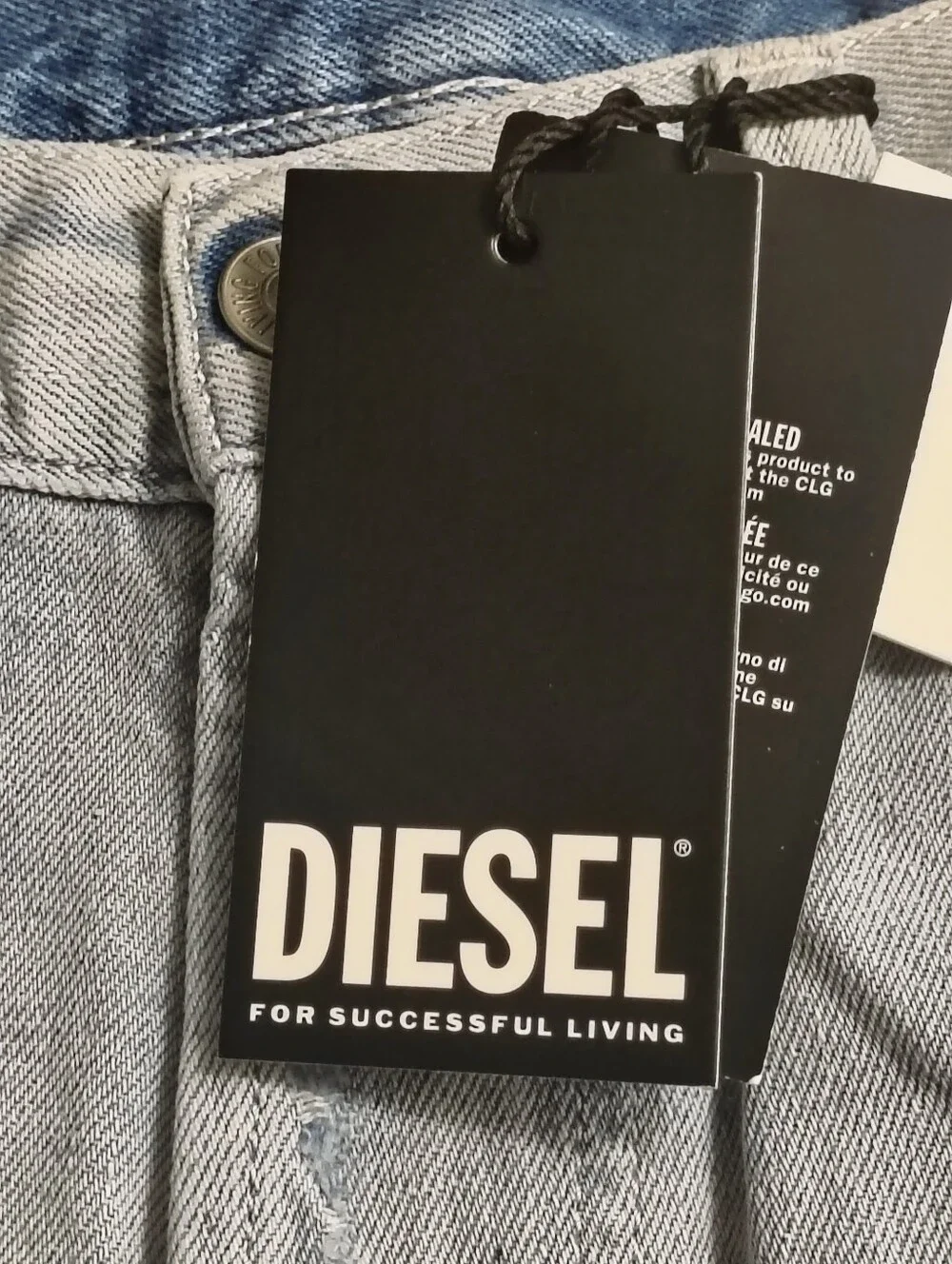 Diesel Light Blue Distressed Jean Shorts - Brand New W Tags